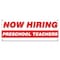 Signmission Now Hiring Preschool Teachers Banner Apply Inside Accepting Application Single Sided B-30292 - alternate 1